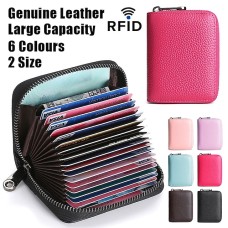 Men's Women's Wallet Credit Card Holder Wallet Leather Shopping Daily Holiday Zipper Large Capacity Waterproof Lightweight Solid Color Black Pink Light Purple