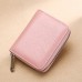 Men's Women's Wallet Credit Card Holder Wallet Leather Shopping Daily Holiday Zipper Large Capacity Waterproof Lightweight Solid Color Black Pink Light Purple