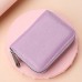 Men's Women's Wallet Credit Card Holder Wallet Leather Shopping Daily Holiday Zipper Large Capacity Waterproof Lightweight Solid Color Black Pink Light Purple