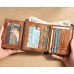 Men's Wallet Wallet Credit Card Holder Wallet Cowhide Shopping Daily Office & Career Vintage rubbing yellow-brown rubbing brown rubbing blue-gray