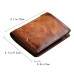 Men's Wallet Wallet Credit Card Holder Wallet Cowhide Shopping Daily Office & Career Vintage rubbing yellow-brown rubbing brown rubbing blue-gray