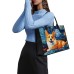 Women's Handbag Tote Boston Bag Polyester Shopping Daily Travel Print Large Capacity Foldable Lightweight Dog Royal Blue Blue Dark Blue