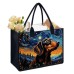 Women's Handbag Tote Boston Bag Polyester Shopping Daily Travel Print Large Capacity Foldable Lightweight Dog Royal Blue Blue Dark Blue