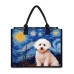 Women's Handbag Tote Boston Bag Polyester Shopping Daily Travel Print Large Capacity Foldable Lightweight Dog Royal Blue Blue Dark Blue