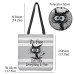 Women's Tote Shoulder Bag Canvas Tote Bag Polyester Shopping Daily Holiday Print Large Capacity Foldable Lightweight Cat Letter Pink Blue Grey