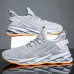 Men's Sneakers Running Shoes Blade Type Non-slip Cushioning Breathable Light Soft Running Road Running Rubber Knit Spring Fall Orange / Gray Black Green Black Sliver