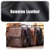 Men's Crossbody Bag Shoulder Bag Satchel Leather Outdoor Daily Holiday Zipper Large Capacity Waterproof Lightweight Solid Color Black Brown Dark Coffee