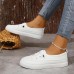 Women's Sneakers White Shoes Outdoor Daily Summer Flat Heel Round Toe Fashion Sporty Casual Walking Canvas Lace-up White