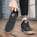 Men's Casual Shoes Retro Walking Casual Daily Leather Comfortable Booties / Ankle Boots Loafer Black Khaki Gray Spring Fall