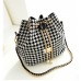 Women's Handbag Crossbody Bag Bucket Bag Canvas Shopping Daily Chain Large Capacity Lightweight Durable Color Block Folk folk-custom Houndstooth pattern