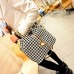 Women's Handbag Crossbody Bag Bucket Bag Canvas Shopping Daily Chain Large Capacity Lightweight Durable Color Block Folk folk-custom Houndstooth pattern