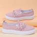 Women's Flats Slip-Ons Canvas Shoes Plus Size Comfort Shoes Outdoor Daily Solid Color Summer Rhinestone Zipper Flat Heel Round Toe Sporty Casual Walking Canvas Loafer Pink Beige