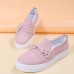 Women's Flats Slip-Ons Canvas Shoes Plus Size Comfort Shoes Outdoor Daily Solid Color Summer Rhinestone Zipper Flat Heel Round Toe Sporty Casual Walking Canvas Loafer Pink Beige