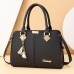 Women's Handbag Crossbody Bag Shoulder Bag PU Leather Office Daily Pendant Chain Solid Color Wine Black Royal Blue