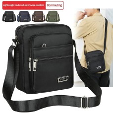 Men's Crossbody Bag Shoulder Bag Polyester Oxford Cloth Daily Holiday Adjustable Large Capacity Waterproof Solid Color Black Army Green Blue