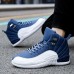 Men's Sneakers Boots Basketball Casual Daily Leather Comfortable Booties / Ankle Boots Loafer Dark Red Black Blue Spring Fall