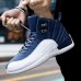 Men's Sneakers Boots Basketball Casual Daily Leather Comfortable Booties / Ankle Boots Loafer Dark Red Black Blue Spring Fall