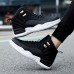 Men's Sneakers Boots Basketball Casual Daily Leather Comfortable Booties / Ankle Boots Loafer Dark Red Black Blue Spring Fall