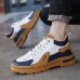 Men's Sneakers Casual Daily PU Waterproof Lace-up White / Blue Orange / Black Black Green Summer Spring