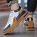 Men's Sneakers Casual Daily PU Waterproof Lace-up White / Blue Orange / Black Black Green Summer Spring