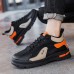 Men's Sneakers Casual Daily PU Waterproof Lace-up White / Blue Orange / Black Black Green Summer Spring