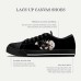 Women's Sneakers Print Shoes Animal Print Canvas Shoes Daily Dog 3D Flat Heel Fashion Classic Casual Canvas Lace-up Bright Black