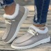 Women's Sneakers Boots Snow Boots Plus Size Slip-on Sneakers Outdoor Christmas Daily Geometric Color Block Fleece Lined Booties Ankle Boots Winter Flat Heel Round Toe Vintage Fashion Casual Running