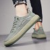 Men's Sneakers Platform Sneakers Walking Casual Outdoor Daily Canvas Breathable Elastic Band Black Green Gray Summer Spring