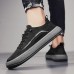 Men's Sneakers Platform Sneakers Walking Casual Outdoor Daily Canvas Breathable Elastic Band Black Green Gray Summer Spring