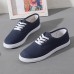 Women's Sneakers Plus Size Canvas Shoes White Shoes Outdoor Office Work Solid Colored Summer Spring Fall Lace-up Flat Heel Round Toe Basic Classic Casual Walking Canvas Lace-up Black White