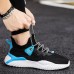 Men's Sneakers Flyknit Shoes White Shoes Running Sporty Athletic Tissage Volant Breathable Lace-up Loafer Black White khaki Summer Spring Fall