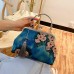 Women's Evening Bag Polyester Party Holiday Chain Solid Color Embroidery Blue