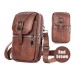 Men's Crossbody Bag Shoulder Bag Belt Bag Cowhide Outdoor Daily Zipper Large Capacity Waterproof Lightweight Solid Color Red-brown Brownish yellow Black