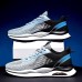 Men's Sneakers Sporty Look Flyknit Shoes Running Walking Sporty Casual Outdoor Daily Tissage Volant Breathable Comfortable Slip Resistant Lace-up Black Blue Mint Green Color Block Summer Spring