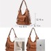 Women's Handbag Shoulder Bag PU Leather Shopping Daily Zipper Adjustable Large Capacity Durable Solid Color Wine Black Brown