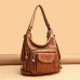 Women's Handbag Shoulder Bag PU Leather Shopping Daily Zipper Adjustable Large Capacity Durable Solid Color Wine Black Brown