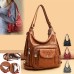 Women's Handbag Shoulder Bag PU Leather Shopping Daily Zipper Adjustable Large Capacity Durable Solid Color Wine Black Brown