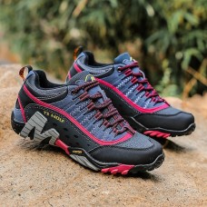 Women's Hiking Shoes Mountaineer Shoes Waterproof Shock Absorption Breathable Wearable Camping / Hiking Climbing Rubber Summer Spring Ash Dark Blue