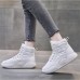 Women's Sneakers Boots Height Increasing Shoes Platform Sneakers Outdoor Daily Color Block Fleece Lined Booties Ankle Boots Winter Platform Wedge Heel Round Toe Casual Comfort Minimalism Faux Leather