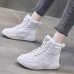 Women's Sneakers Boots Height Increasing Shoes Platform Sneakers Outdoor Daily Color Block Fleece Lined Booties Ankle Boots Winter Platform Wedge Heel Round Toe Casual Comfort Minimalism Faux Leather