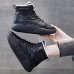 Women's Sneakers Boots Height Increasing Shoes Platform Sneakers Outdoor Daily Color Block Fleece Lined Booties Ankle Boots Winter Platform Wedge Heel Round Toe Casual Comfort Minimalism Faux Leather