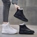 Women's Sneakers Boots Height Increasing Shoes Platform Sneakers Outdoor Daily Color Block Fleece Lined Booties Ankle Boots Winter Platform Wedge Heel Round Toe Casual Comfort Minimalism Faux Leather