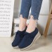 Women's Sneakers Platform Sneakers Slip-on Sneakers Barefoot shoes Outdoor Daily Solid Color Wedge Heel Round Toe Casual Minimalism Walking Satin Lace-up Black Blue Beige