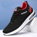 Men's Sneakers Sporty Look Flyknit Shoes Running Fitness & Cross Training Shoes Walking Sporty Casual Outdoor Athletic Daily Tissage Volant Breathable Comfortable Slip Resistant Lace-up Black Red