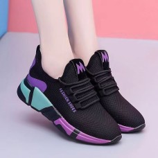 Women's Sneakers Comfort Shoes Outdoor Daily Color Block Winter Flat Heel Sporty Casual Comfort Running Mesh PU 8-1 plus velvet red 8-1 single shoes black purple 8-1 single shoes colorful red