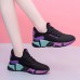 Women's Sneakers Comfort Shoes Outdoor Daily Color Block Winter Flat Heel Sporty Casual Comfort Running Mesh PU 8-1 plus velvet red 8-1 single shoes black purple 8-1 single shoes colorful red