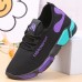 Women's Sneakers Comfort Shoes Outdoor Daily Color Block Winter Flat Heel Sporty Casual Comfort Running Mesh PU 8-1 plus velvet red 8-1 single shoes black purple 8-1 single shoes colorful red