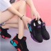 Women's Sneakers Comfort Shoes Outdoor Daily Color Block Winter Flat Heel Sporty Casual Comfort Running Mesh PU 8-1 plus velvet red 8-1 single shoes black purple 8-1 single shoes colorful red