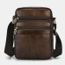 Men's Crossbody Bag Mobile Phone Bag Cowhide Daily Black Brown