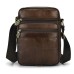 Men's Crossbody Bag Mobile Phone Bag Cowhide Daily Black Brown